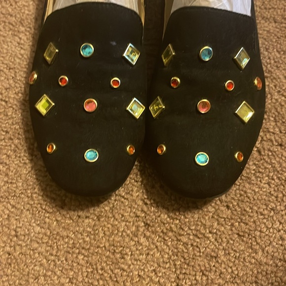 Katy Perry Womens Size 8 The Turner Slip On Loafers Jewel Embellished Black - Picture 2 of 6